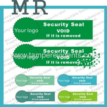 Tamper Proof Box Sealing Labels 